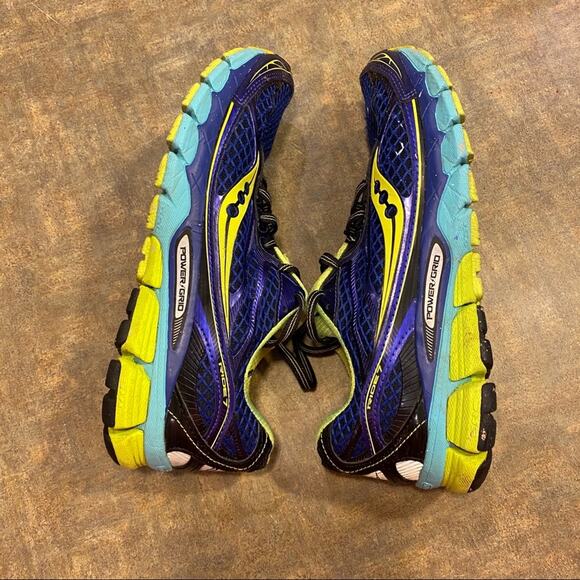 Saucony Ride 7 Running Shoes Women's Size 7.5 Blues & Yellow Multicolor - Picture 7 of 9